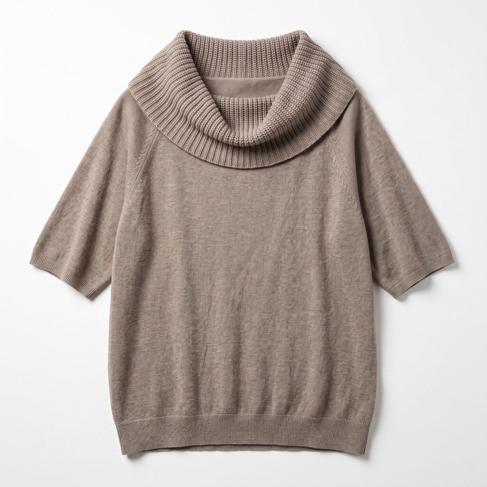 Ann Taylor LOFT XL Taupe Cowl Neck Poncho Sweater Womens Casual Cozy Boho